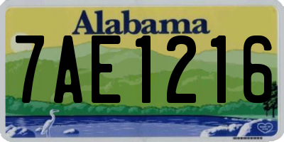 AL license plate 7AE1216