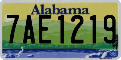 AL license plate 7AE1219