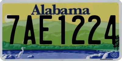 AL license plate 7AE1224