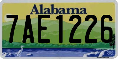 AL license plate 7AE1226