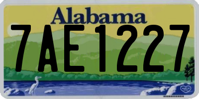 AL license plate 7AE1227