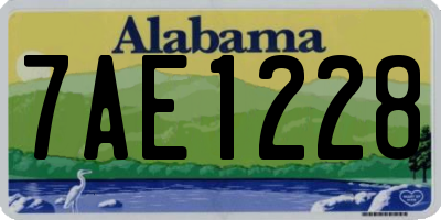 AL license plate 7AE1228