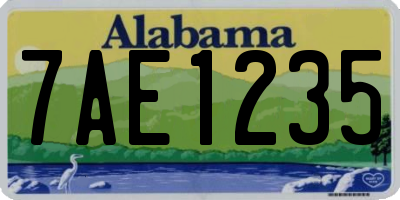 AL license plate 7AE1235