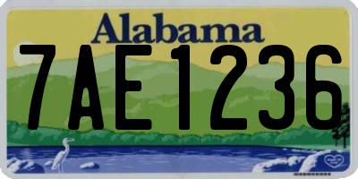 AL license plate 7AE1236