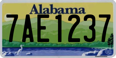AL license plate 7AE1237
