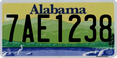 AL license plate 7AE1238