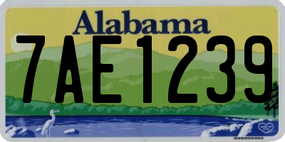 AL license plate 7AE1239