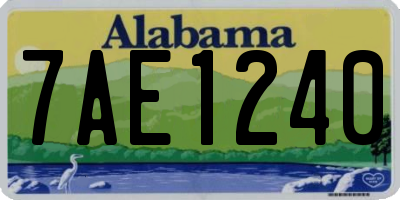 AL license plate 7AE1240