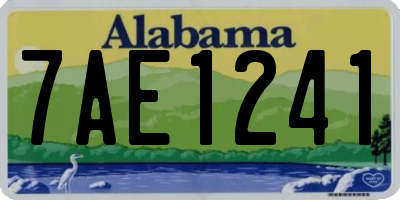 AL license plate 7AE1241