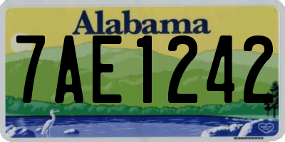 AL license plate 7AE1242