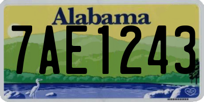 AL license plate 7AE1243