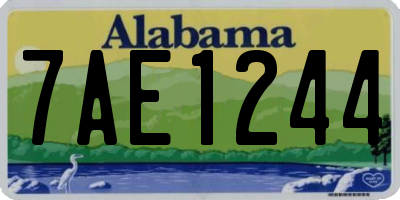 AL license plate 7AE1244