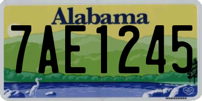 AL license plate 7AE1245