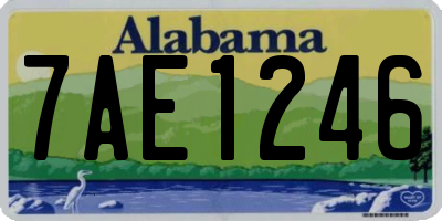 AL license plate 7AE1246