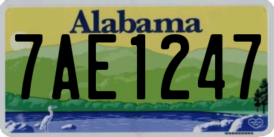 AL license plate 7AE1247