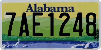 AL license plate 7AE1248