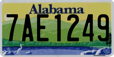 AL license plate 7AE1249