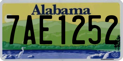 AL license plate 7AE1252