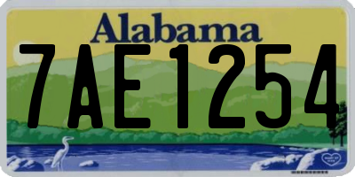 AL license plate 7AE1254
