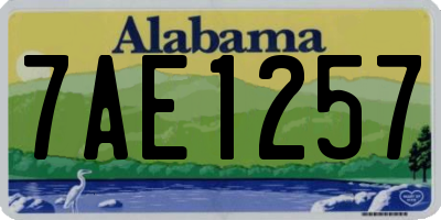 AL license plate 7AE1257