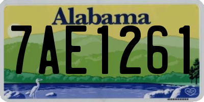 AL license plate 7AE1261