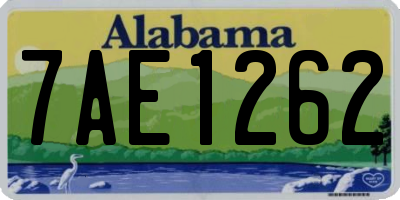 AL license plate 7AE1262