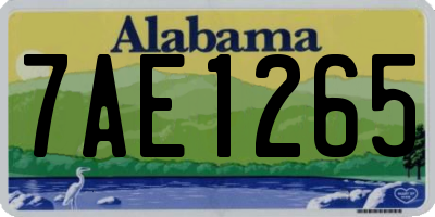 AL license plate 7AE1265