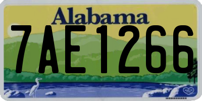 AL license plate 7AE1266
