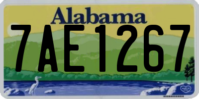 AL license plate 7AE1267