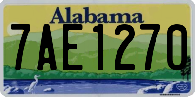 AL license plate 7AE1270