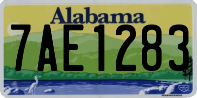 AL license plate 7AE1283