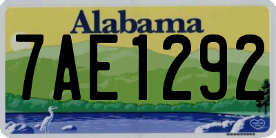 AL license plate 7AE1292