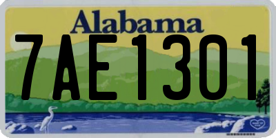AL license plate 7AE1301