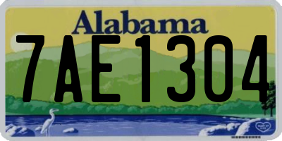 AL license plate 7AE1304