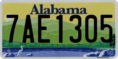 AL license plate 7AE1305