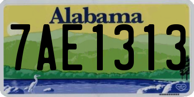 AL license plate 7AE1313