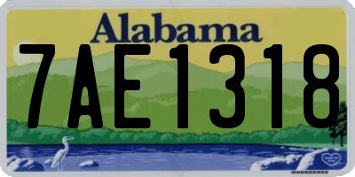 AL license plate 7AE1318