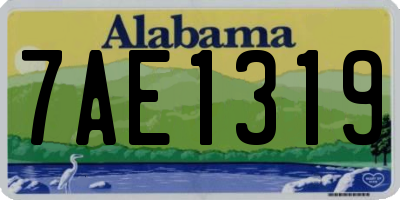AL license plate 7AE1319