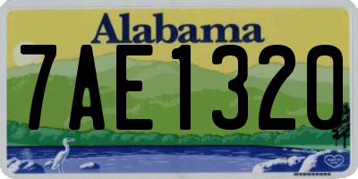 AL license plate 7AE1320