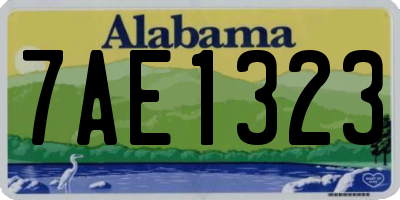 AL license plate 7AE1323