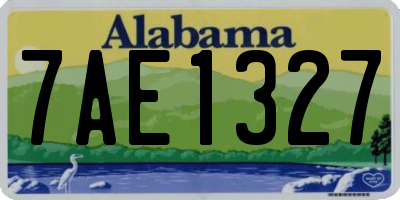 AL license plate 7AE1327