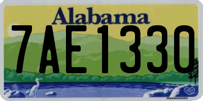 AL license plate 7AE1330