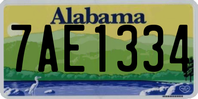 AL license plate 7AE1334