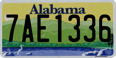 AL license plate 7AE1336