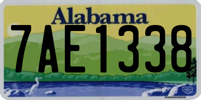AL license plate 7AE1338