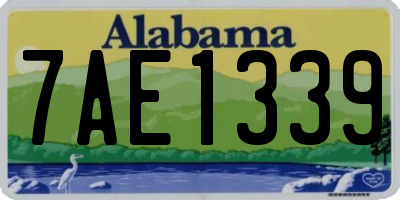 AL license plate 7AE1339