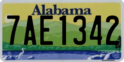 AL license plate 7AE1342
