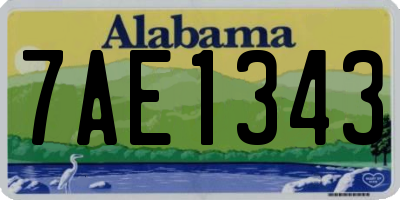 AL license plate 7AE1343