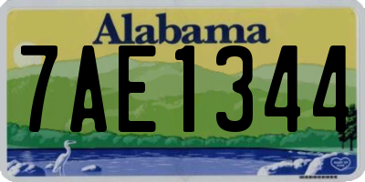 AL license plate 7AE1344