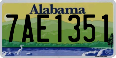 AL license plate 7AE1351